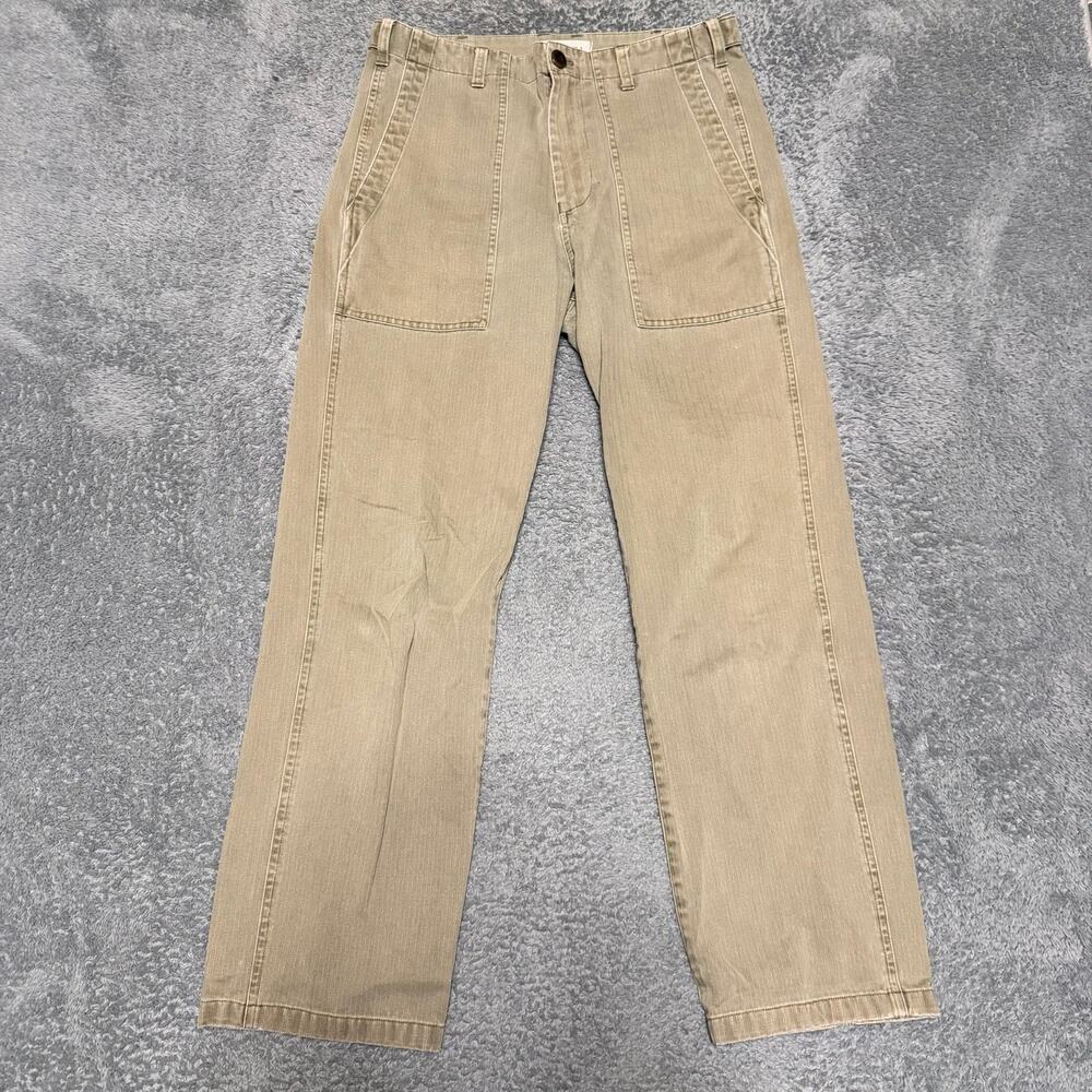 Alex Mill Jeans Womens 31 x28 Brown Green High Rise Straight Denim